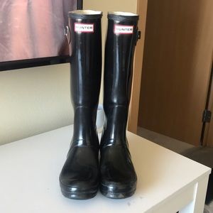 Gloss Black Hunter Boots
